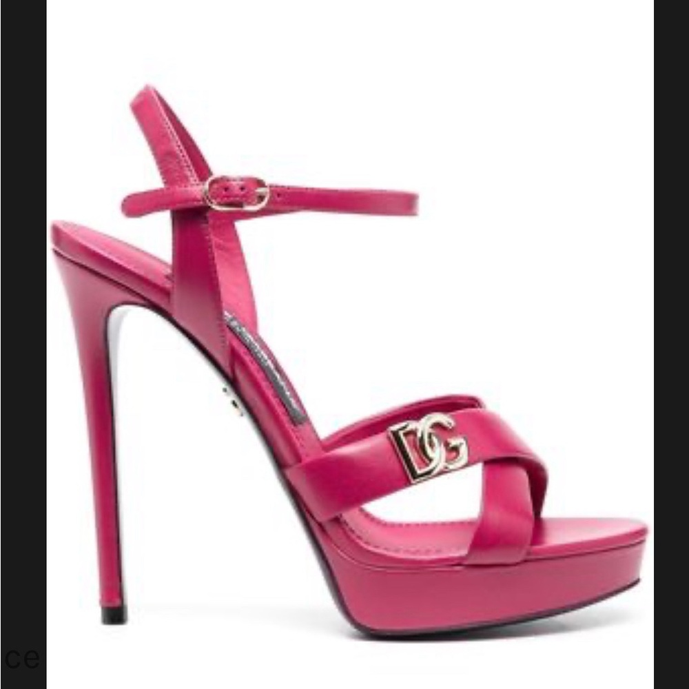 Dolce & Gabbana logo-plaque platform sandals 38